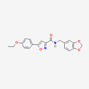 N-(1,3-benzodioxol-5-ylmethyl)-5-(4-ethoxyphenyl)-1,2-oxazole-3-carboxamide