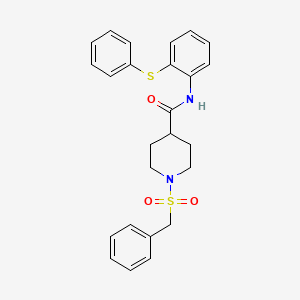 molecular formula C25H26N2O3S2 B11347758 1-(benzylsulfonyl)-N-[2-(phenylsulfanyl)phenyl]piperidine-4-carboxamide 