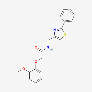 2-(2-methoxyphenoxy)-N-[(2-phenyl-1,3-thiazol-4-yl)methyl]acetamide