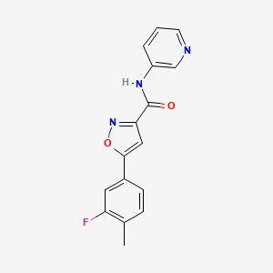 5-(3-fluoro-4-methylphenyl)-N-(pyridin-3-yl)-1,2-oxazole-3-carboxamide