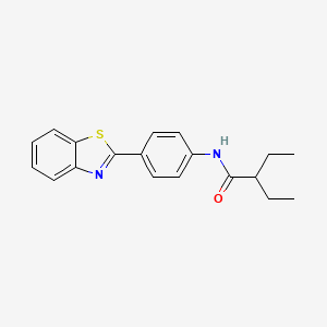 molecular formula C19H20N2OS B11347797 N-[4-(1,3-benzothiazol-2-yl)phenyl]-2-ethylbutanamide 