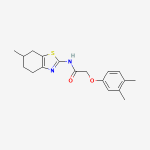 2-(3,4-dimethylphenoxy)-N-(6-methyl-4,5,6,7-tetrahydro-1,3-benzothiazol-2-yl)acetamide