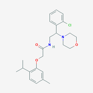 N-[2-(2-chlorophenyl)-2-(morpholin-4-yl)ethyl]-2-[5-methyl-2-(propan-2-yl)phenoxy]acetamide