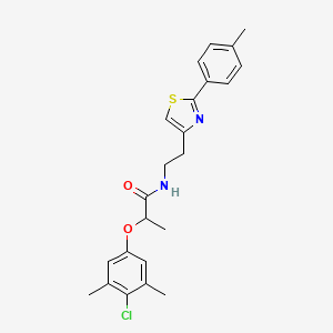 2-(4-chloro-3,5-dimethylphenoxy)-N-{2-[2-(4-methylphenyl)-1,3-thiazol-4-yl]ethyl}propanamide