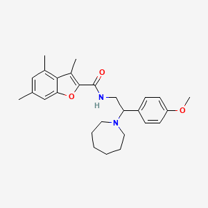 N-[2-(azepan-1-yl)-2-(4-methoxyphenyl)ethyl]-3,4,6-trimethyl-1-benzofuran-2-carboxamide