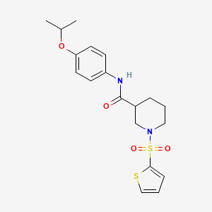 N-[4-(propan-2-yloxy)phenyl]-1-(thiophen-2-ylsulfonyl)piperidine-3-carboxamide