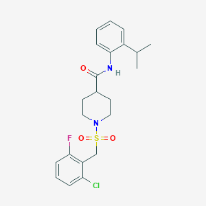 1-[(2-chloro-6-fluorobenzyl)sulfonyl]-N-[2-(propan-2-yl)phenyl]piperidine-4-carboxamide