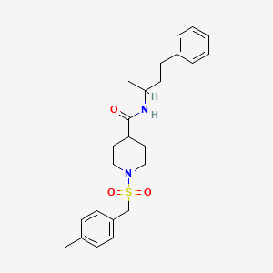 1-[(4-methylbenzyl)sulfonyl]-N-(4-phenylbutan-2-yl)piperidine-4-carboxamide