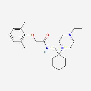 molecular formula C23H37N3O2 B11347921 2-(2,6-dimethylphenoxy)-N-{[1-(4-ethylpiperazin-1-yl)cyclohexyl]methyl}acetamide 