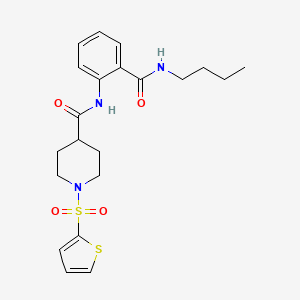 N-[2-(butylcarbamoyl)phenyl]-1-(thiophen-2-ylsulfonyl)piperidine-4-carboxamide