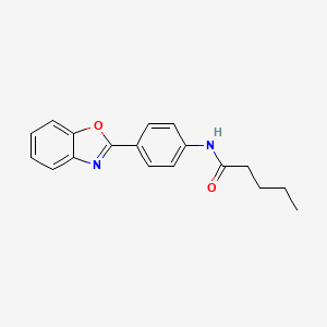 N-[4-(1,3-benzoxazol-2-yl)phenyl]pentanamide