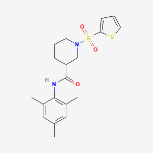 1-(thiophen-2-ylsulfonyl)-N-(2,4,6-trimethylphenyl)piperidine-3-carboxamide