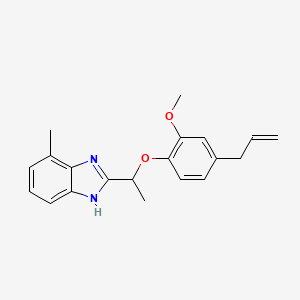 2-{1-[2-Methoxy-4-(prop-2-EN-1-YL)phenoxy]ethyl}-7-methyl-1H-1,3-benzodiazole