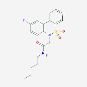 2-(9-fluoro-5,5-dioxido-6H-dibenzo[c,e][1,2]thiazin-6-yl)-N-pentylacetamide