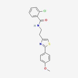 molecular formula C19H17ClN2O2S B11347986 2-chloro-N-{2-[2-(4-methoxyphenyl)-1,3-thiazol-4-yl]ethyl}benzamide 