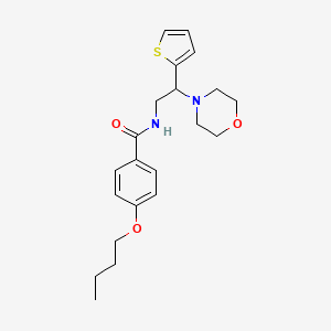 4-butoxy-N-[2-(morpholin-4-yl)-2-(thiophen-2-yl)ethyl]benzamide