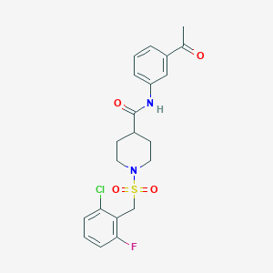 N-(3-acetylphenyl)-1-[(2-chloro-6-fluorobenzyl)sulfonyl]piperidine-4-carboxamide