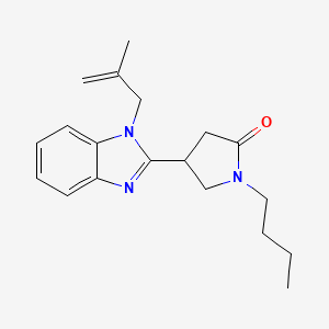 1-butyl-4-[1-(2-methylprop-2-en-1-yl)-1H-benzimidazol-2-yl]pyrrolidin-2-one