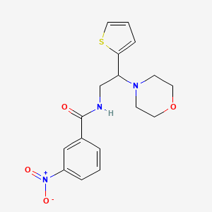 N-[2-(morpholin-4-yl)-2-(thiophen-2-yl)ethyl]-3-nitrobenzamide