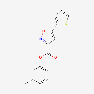 3-Methylphenyl 5-(thiophen-2-yl)-1,2-oxazole-3-carboxylate