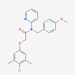 2-(4-chloro-3,5-dimethylphenoxy)-N-(4-methoxybenzyl)-N-(pyridin-2-yl)acetamide