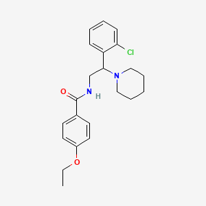 molecular formula C22H27ClN2O2 B11348050 N-[2-(2-chlorophenyl)-2-(piperidin-1-yl)ethyl]-4-ethoxybenzamide 