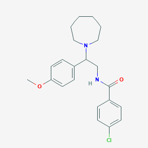 N-[2-(azepan-1-yl)-2-(4-methoxyphenyl)ethyl]-4-chlorobenzamide