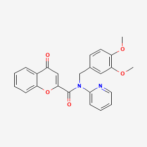 N-(3,4-dimethoxybenzyl)-4-oxo-N-(pyridin-2-yl)-4H-chromene-2-carboxamide