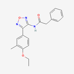 molecular formula C19H19N3O3 B11348084 N-[4-(4-ethoxy-3-methylphenyl)-1,2,5-oxadiazol-3-yl]-2-phenylacetamide 