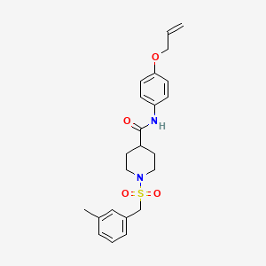 1-[(3-methylbenzyl)sulfonyl]-N-[4-(prop-2-en-1-yloxy)phenyl]piperidine-4-carboxamide