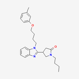 1-butyl-4-{1-[4-(3-methylphenoxy)butyl]-1H-benzimidazol-2-yl}pyrrolidin-2-one