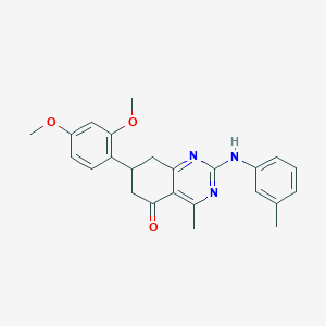 7-(2,4-dimethoxyphenyl)-4-methyl-2-[(3-methylphenyl)amino]-7,8-dihydroquinazolin-5(6H)-one