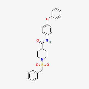 molecular formula C25H26N2O4S B11348119 1-(benzylsulfonyl)-N-(4-phenoxyphenyl)piperidine-4-carboxamide 