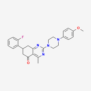 7-(2-fluorophenyl)-2-[4-(4-methoxyphenyl)piperazin-1-yl]-4-methyl-7,8-dihydroquinazolin-5(6H)-one