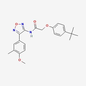 molecular formula C22H25N3O4 B11348142 2-(4-tert-butylphenoxy)-N-[4-(4-methoxy-3-methylphenyl)-1,2,5-oxadiazol-3-yl]acetamide 