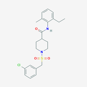 1-[(3-chlorobenzyl)sulfonyl]-N-(2-ethyl-6-methylphenyl)piperidine-4-carboxamide