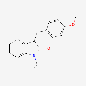 molecular formula C18H19NO2 B11348158 1-ethyl-3-(4-methoxybenzyl)-1,3-dihydro-2H-indol-2-one 