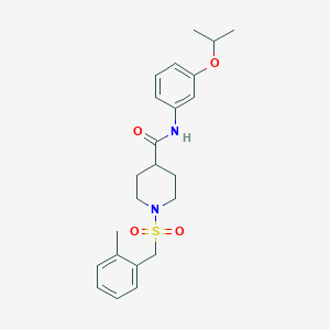 1-[(2-methylbenzyl)sulfonyl]-N-[3-(propan-2-yloxy)phenyl]piperidine-4-carboxamide