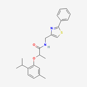 2-[5-methyl-2-(propan-2-yl)phenoxy]-N-[(2-phenyl-1,3-thiazol-4-yl)methyl]propanamide