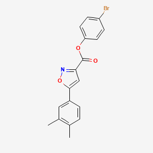 4-Bromophenyl 5-(3,4-dimethylphenyl)-1,2-oxazole-3-carboxylate