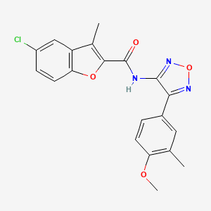 5-chloro-N-[4-(4-methoxy-3-methylphenyl)-1,2,5-oxadiazol-3-yl]-3-methyl-1-benzofuran-2-carboxamide