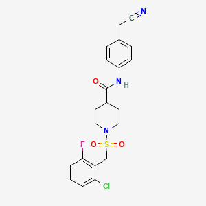 1-[(2-chloro-6-fluorobenzyl)sulfonyl]-N-[4-(cyanomethyl)phenyl]piperidine-4-carboxamide