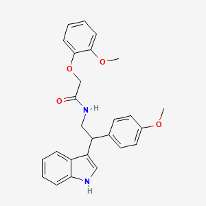 N-[2-(1H-indol-3-yl)-2-(4-methoxyphenyl)ethyl]-2-(2-methoxyphenoxy)acetamide