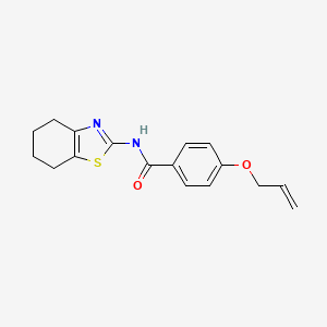 molecular formula C17H18N2O2S B11348200 4-(prop-2-en-1-yloxy)-N-(4,5,6,7-tetrahydro-1,3-benzothiazol-2-yl)benzamide 