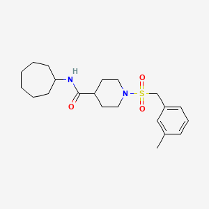 N-cycloheptyl-1-[(3-methylbenzyl)sulfonyl]piperidine-4-carboxamide