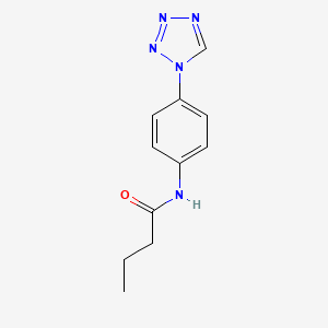 molecular formula C11H13N5O B11348232 N-[4-(1H-tetrazol-1-yl)phenyl]butanamide 