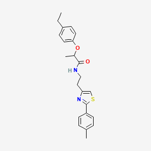 2-(4-ethylphenoxy)-N-{2-[2-(4-methylphenyl)-1,3-thiazol-4-yl]ethyl}propanamide