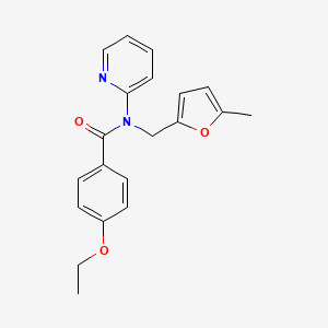 molecular formula C20H20N2O3 B11348264 4-ethoxy-N-[(5-methylfuran-2-yl)methyl]-N-(pyridin-2-yl)benzamide 