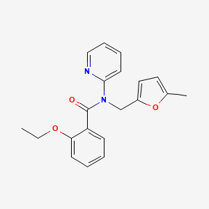 molecular formula C20H20N2O3 B11348275 2-ethoxy-N-[(5-methylfuran-2-yl)methyl]-N-(pyridin-2-yl)benzamide 