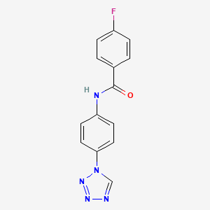 4-fluoro-N-[4-(1H-tetrazol-1-yl)phenyl]benzamide